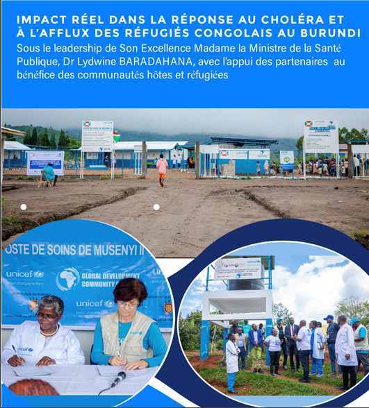 Bulletin d'impact réel dans la réponse au cholera et à l'afflux des réfugiés congolais au Burundi.
